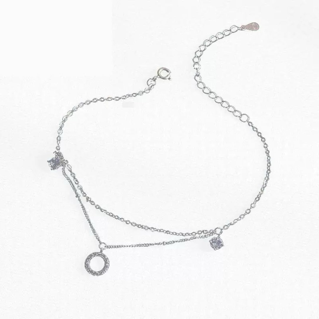 Bracelet de Cheville – Élégance Minimaliste, Argent 925
