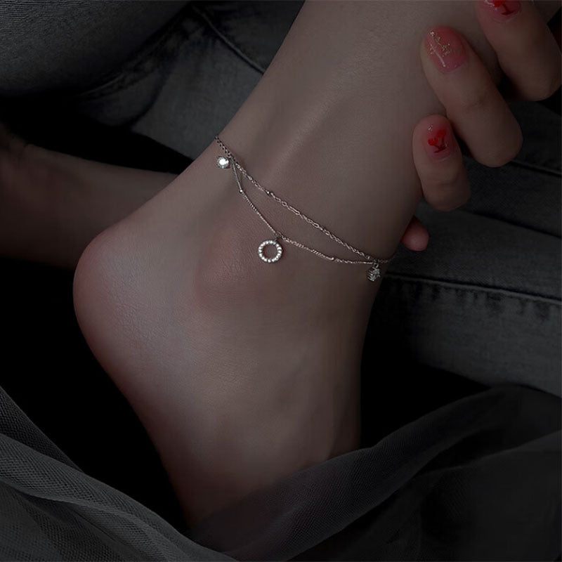 Bracelet de Cheville – Élégance Minimaliste, Argent 925