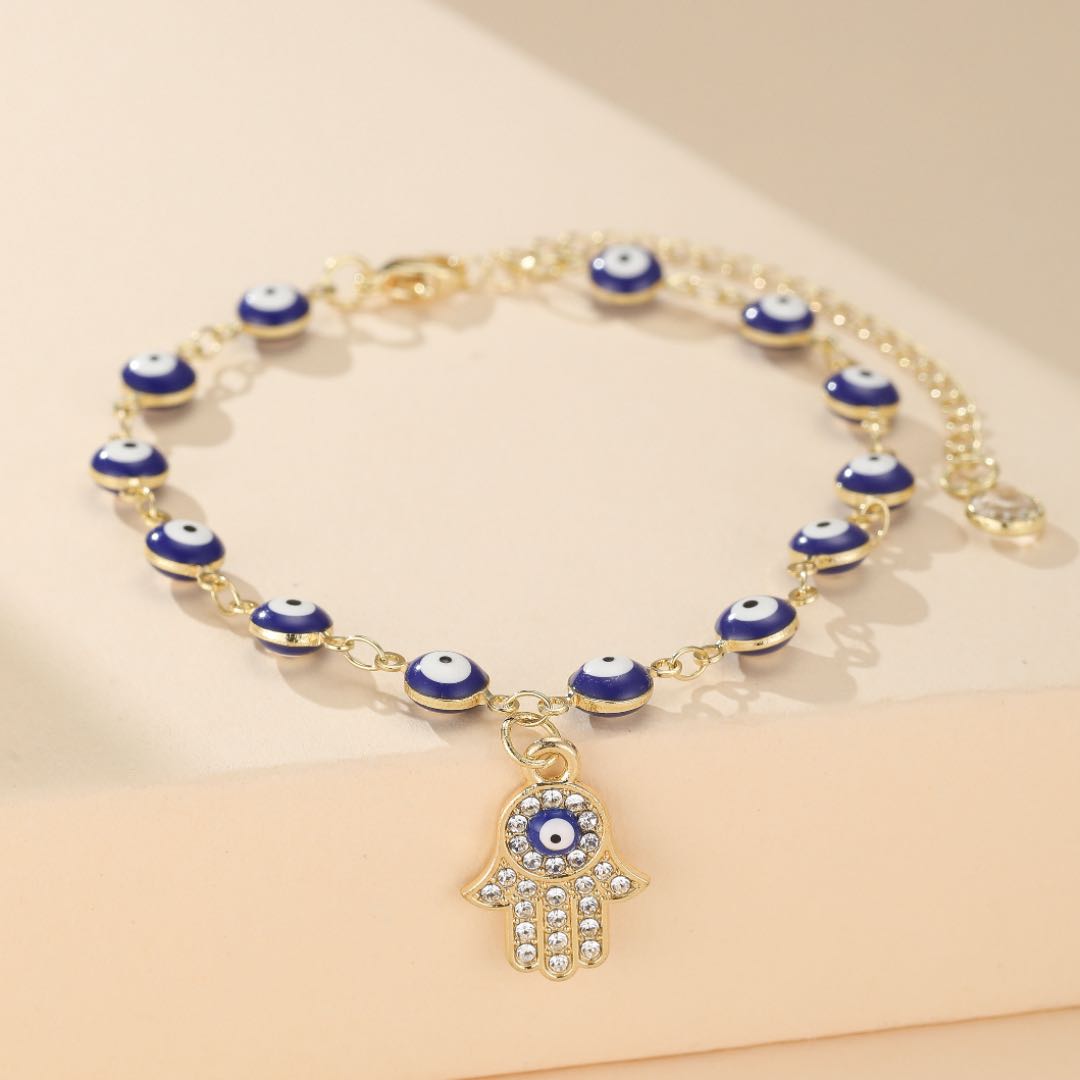 Anklet Evil Eye and Khamsa – Protected