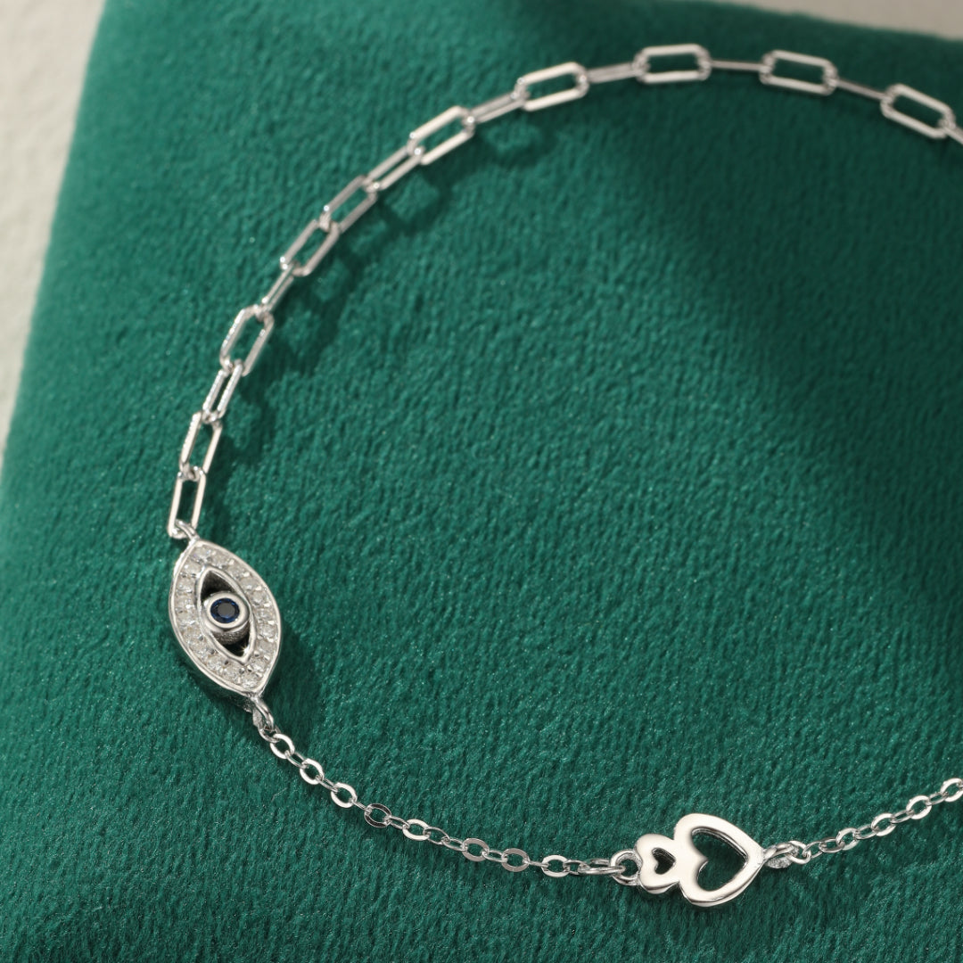 Anklet Evil Eye â Radiant Protection, 925 Sterling Silver