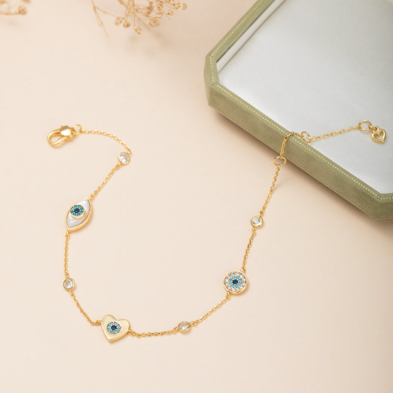 Bracelet de Cheville – Éclat Diabolique, Plaqué Or