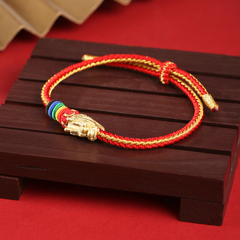 Bracelet Dragon – Lien Sacré, Fil Rouge