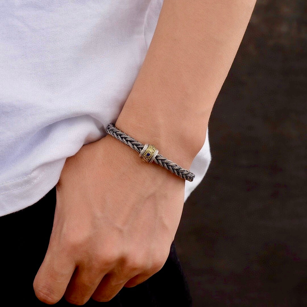 Bracelet Homme – Guerrier Nordique, Argent