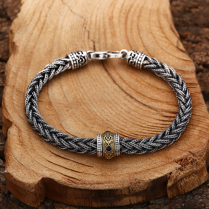 Bracelet Homme – Guerrier Nordique, Argent