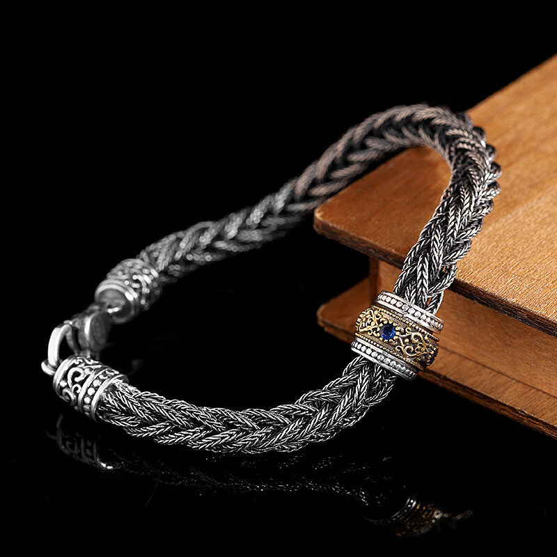Bracelet Homme – Guerrier Nordique, Argent
