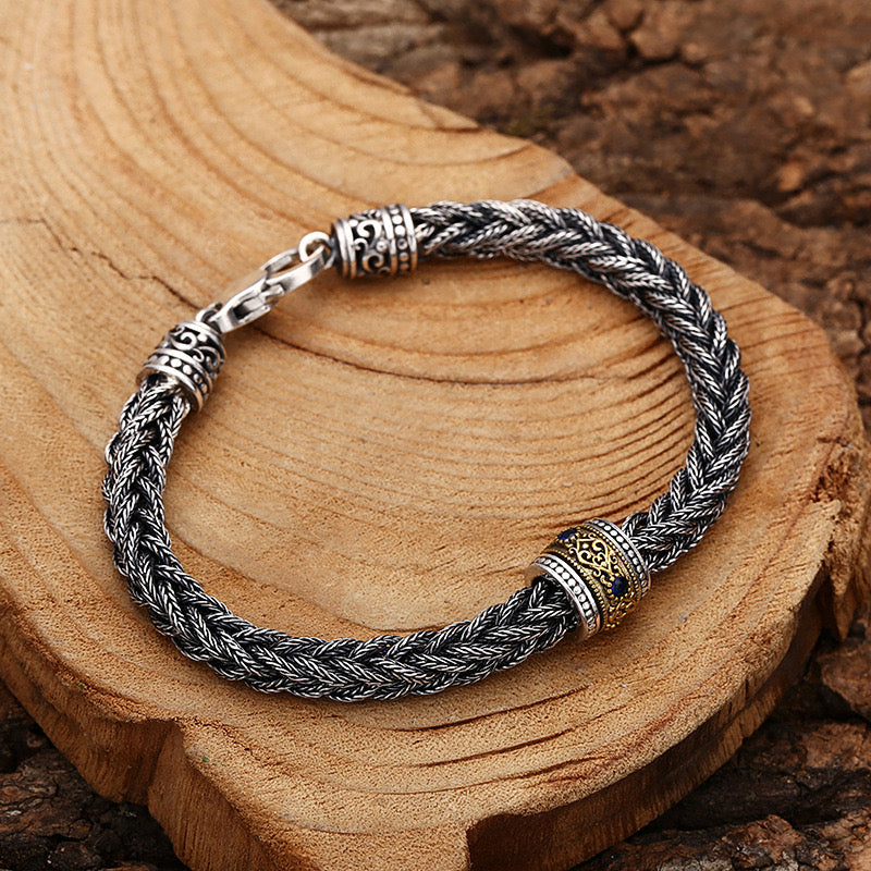 Bracelet Homme – Guerrier Nordique, Argent
