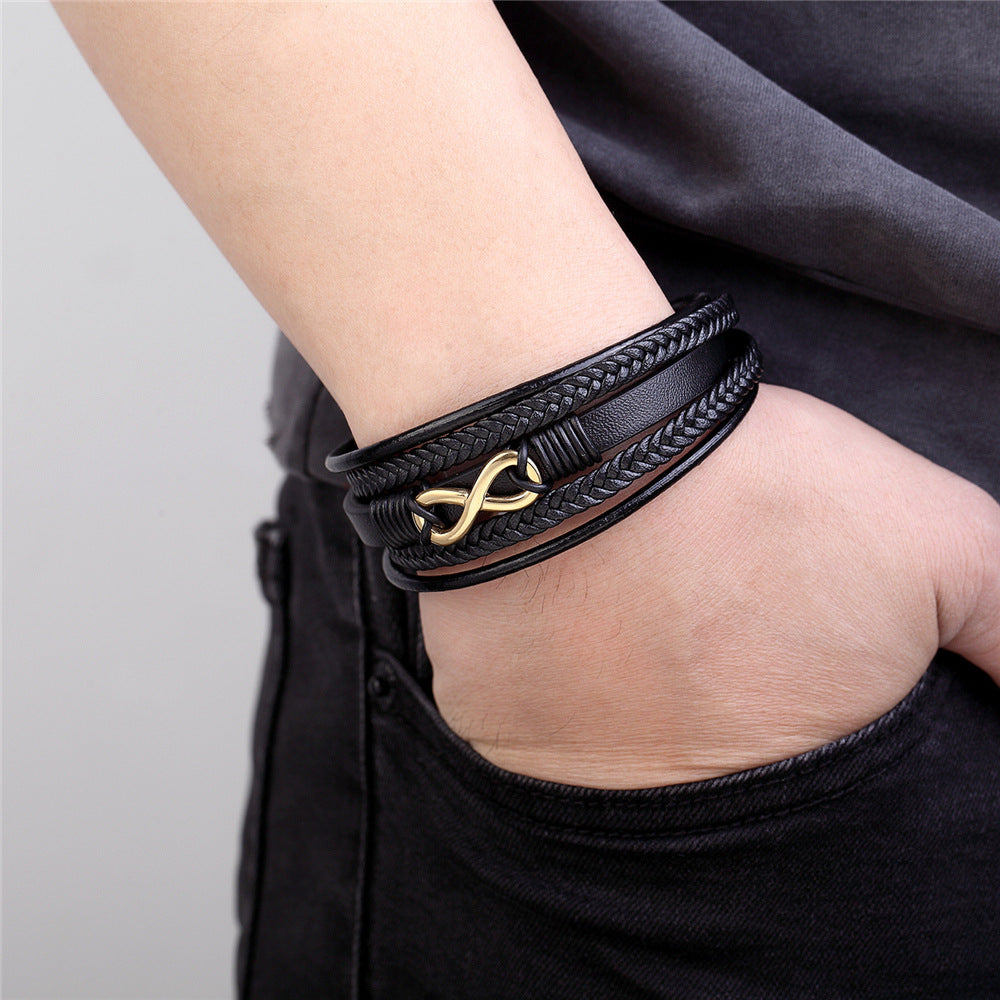 Bracelet Homme – Infini, Cuir