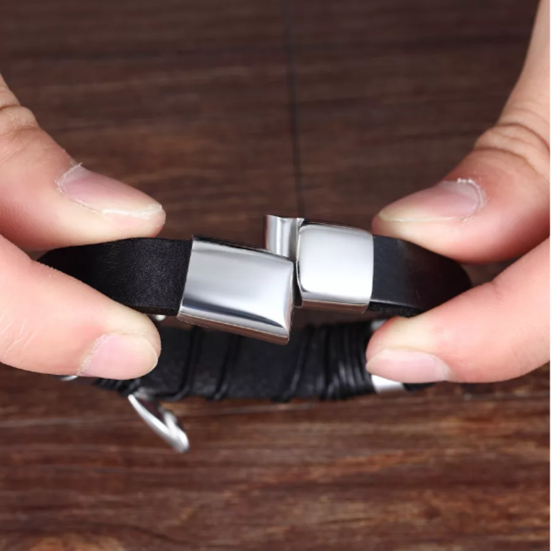 Bracelet Homme – Infini, Cuir
