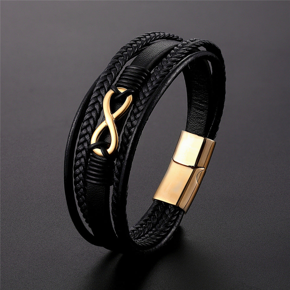 Bracelet Homme – Infini, Cuir