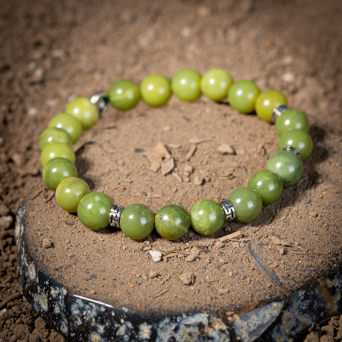 Bracelet Homme Jade – Discretion, Argent 925