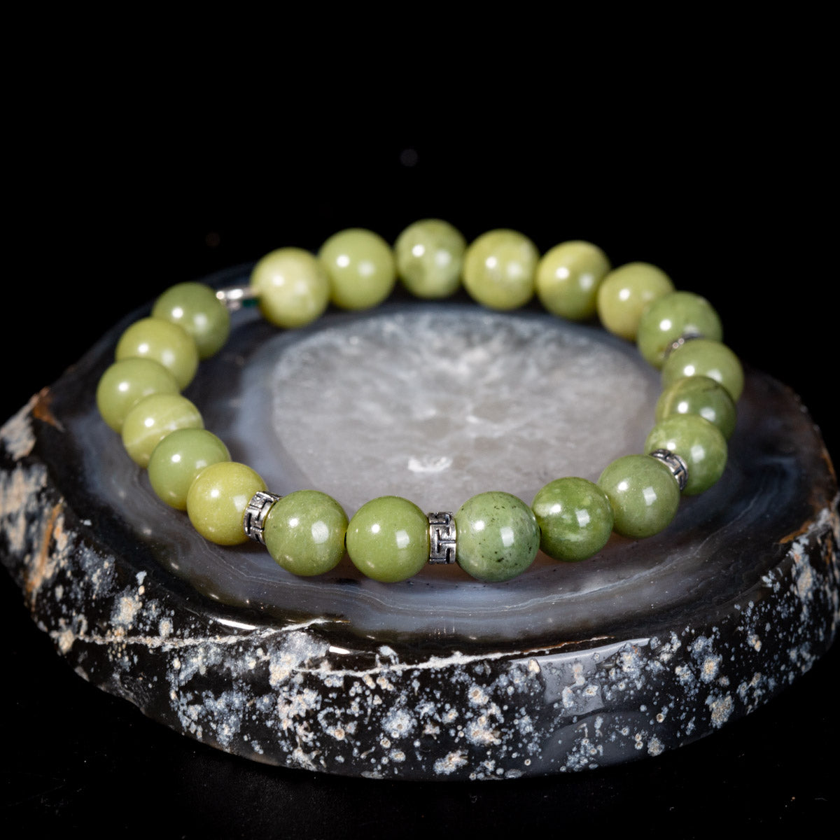 Bracelet Homme Jade – Discretion, Argent 925