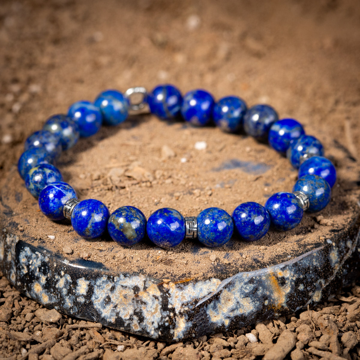 Bracelet Homme Lapis Lazuli – Discretion, Argent 925