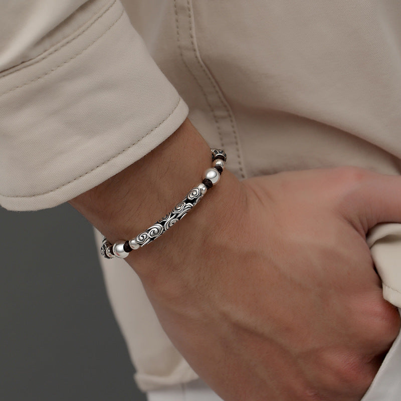 Bracelet Homme – Nuage de Bonheur, Argent