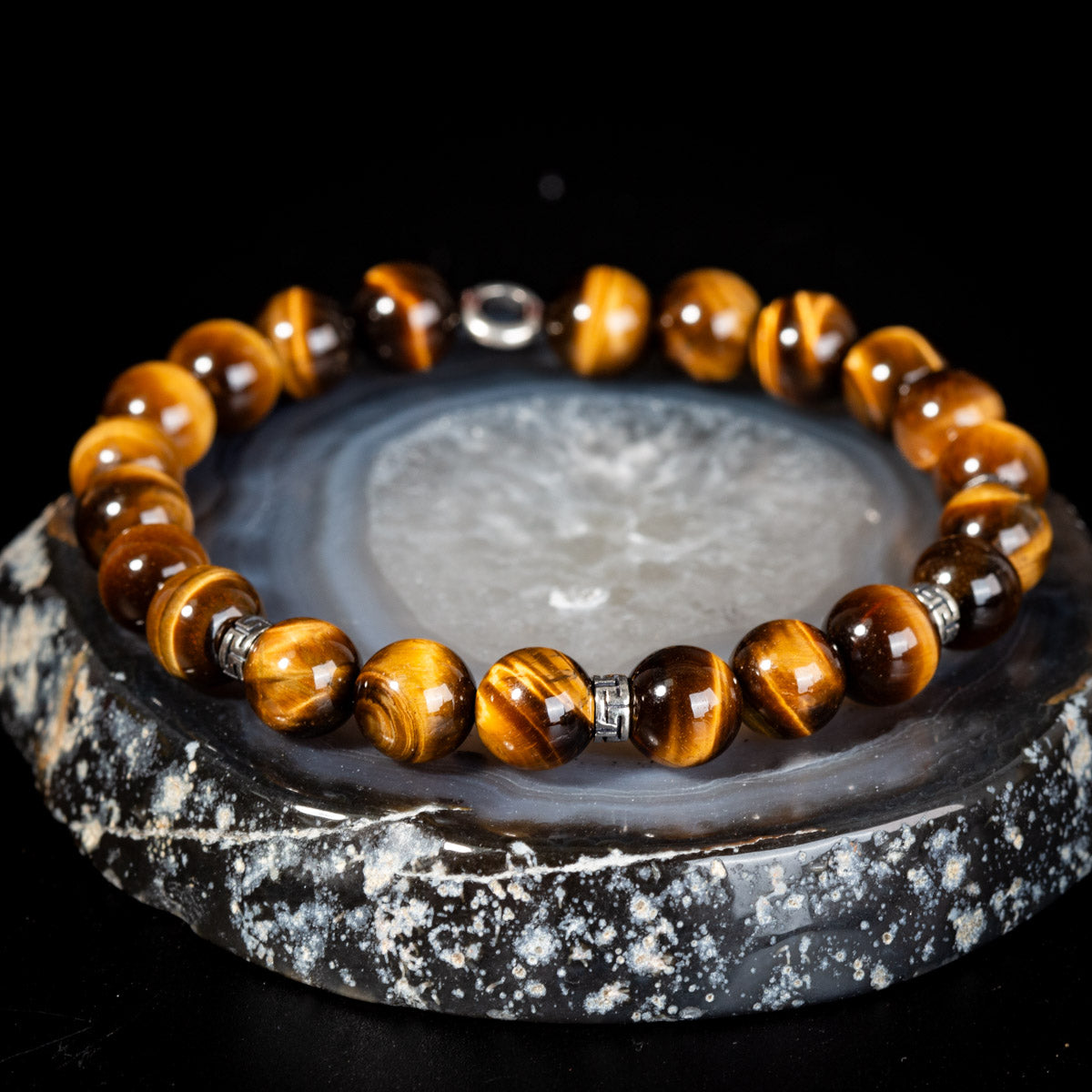 Bracelet Homme Oeil de Tigre – Discretion, Argent 925