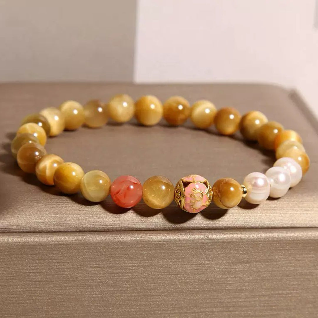 Tiger's Eye and Bead Bracelet – Imperial Radiance