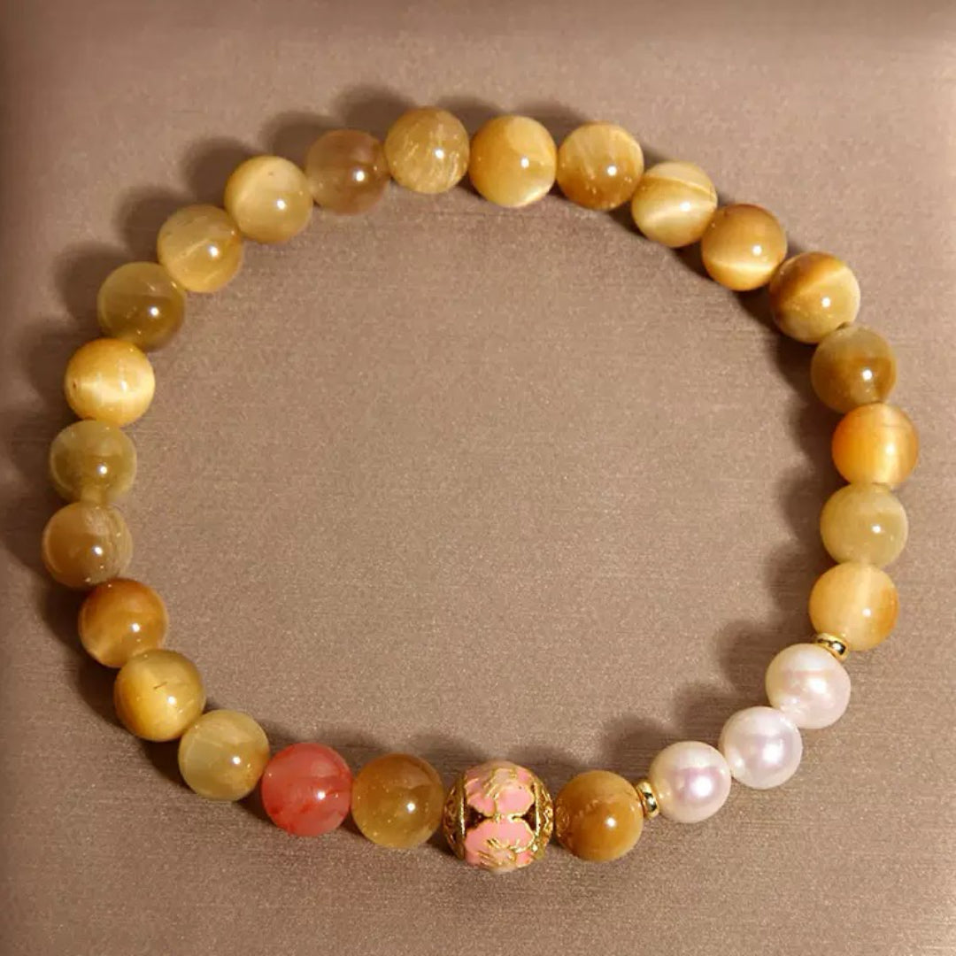 Tiger's Eye and Bead Bracelet – Imperial Radiance