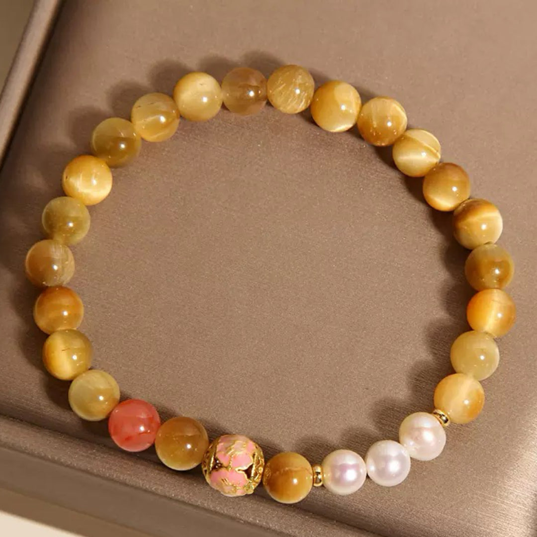 Tiger's Eye and Bead Bracelet – Imperial Radiance