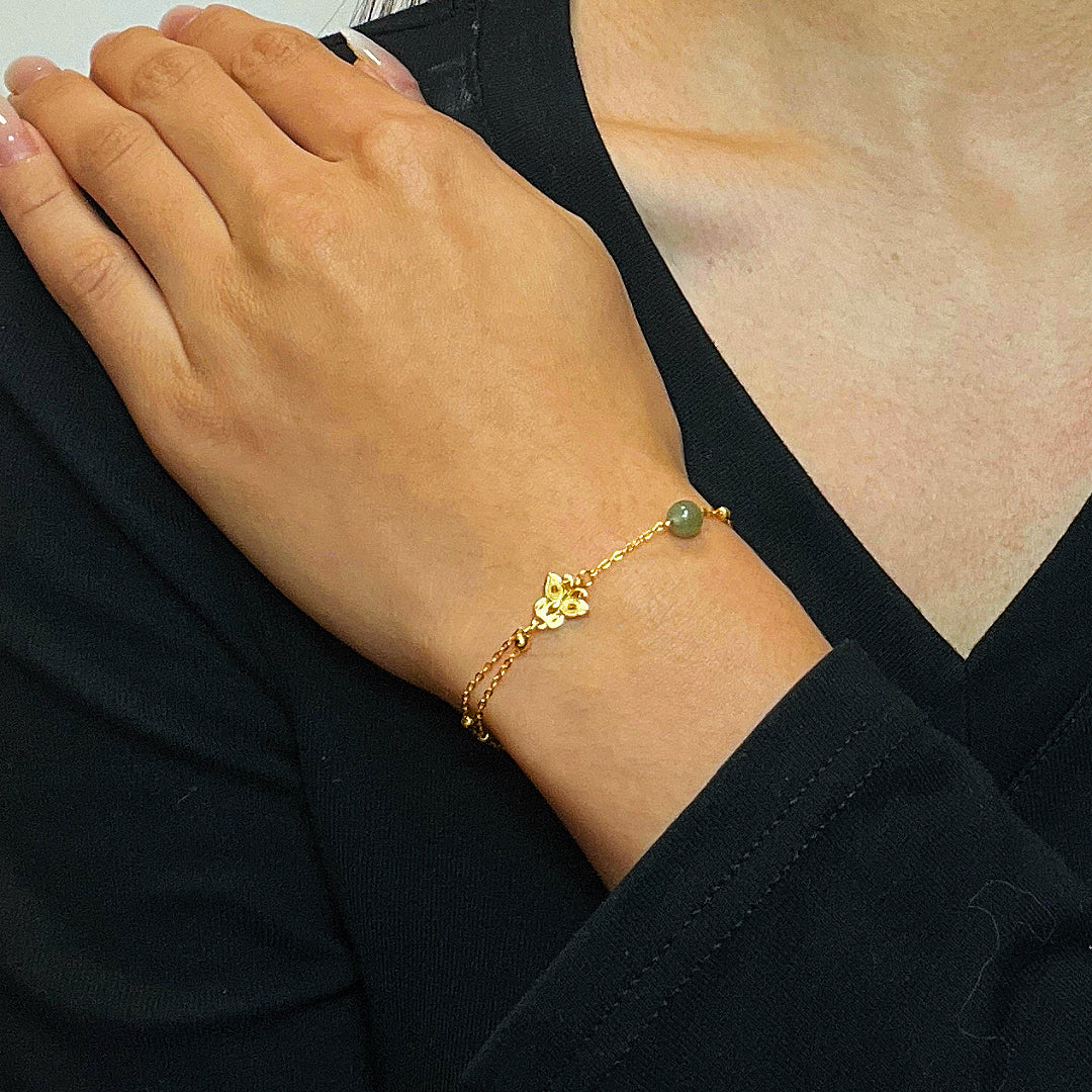 Bracelet Jade – Douceur Aérienne, Argent