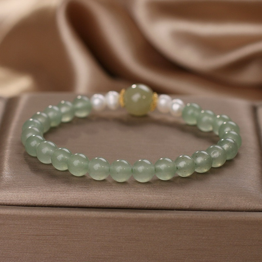 Bracelet Jade et Perle – Harmonie Éternelle