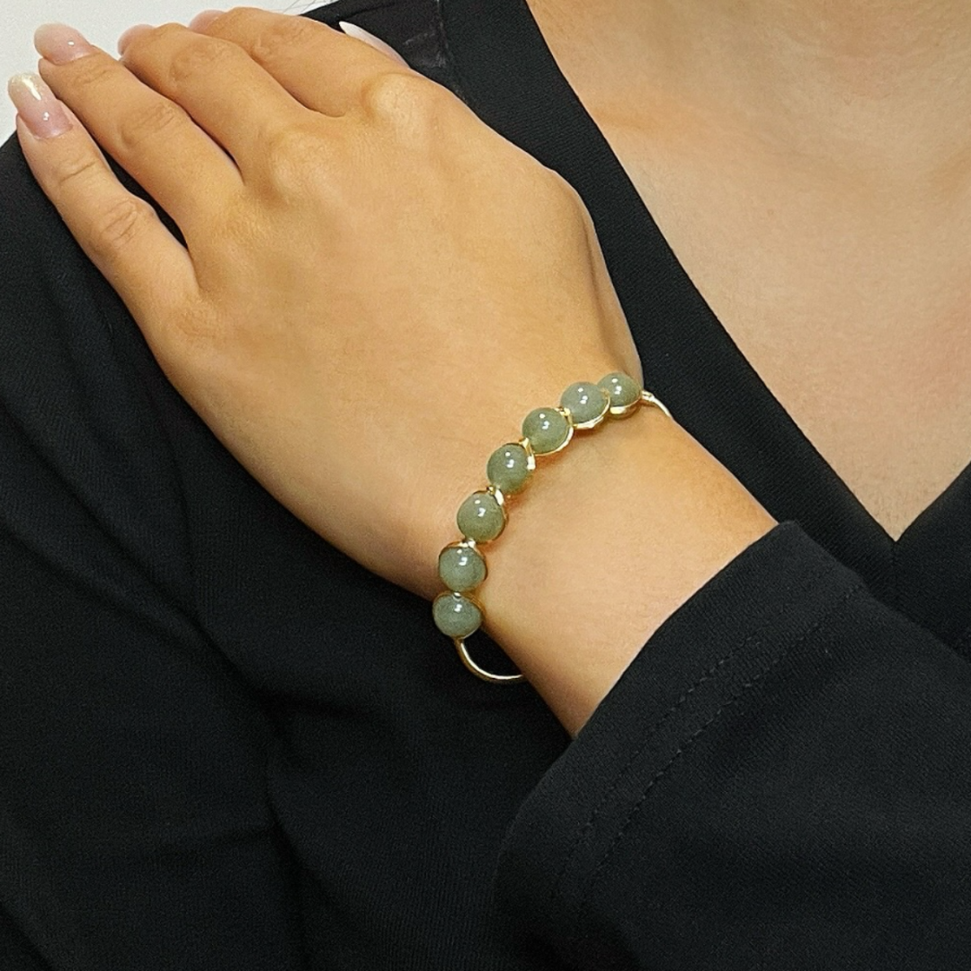 Bracelet Jade Néphrite – Harmonie Céleste