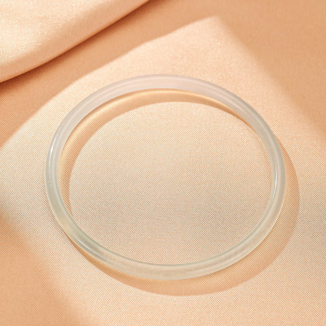 Bracelet Jonc Calcédoine – Clarté Minérale