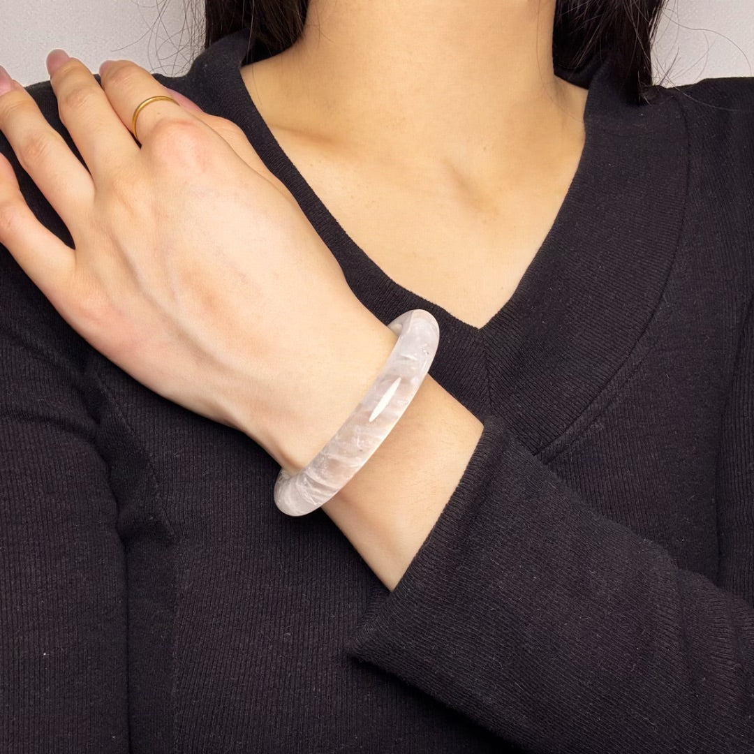 Bracelet Jonc Cristal de Roche – Clarté Pure