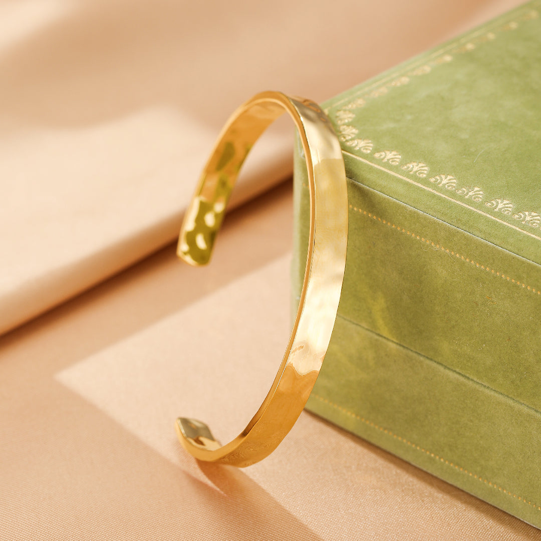 Bracelet Jonc – Éclat Solaire, Acier Inoxydable