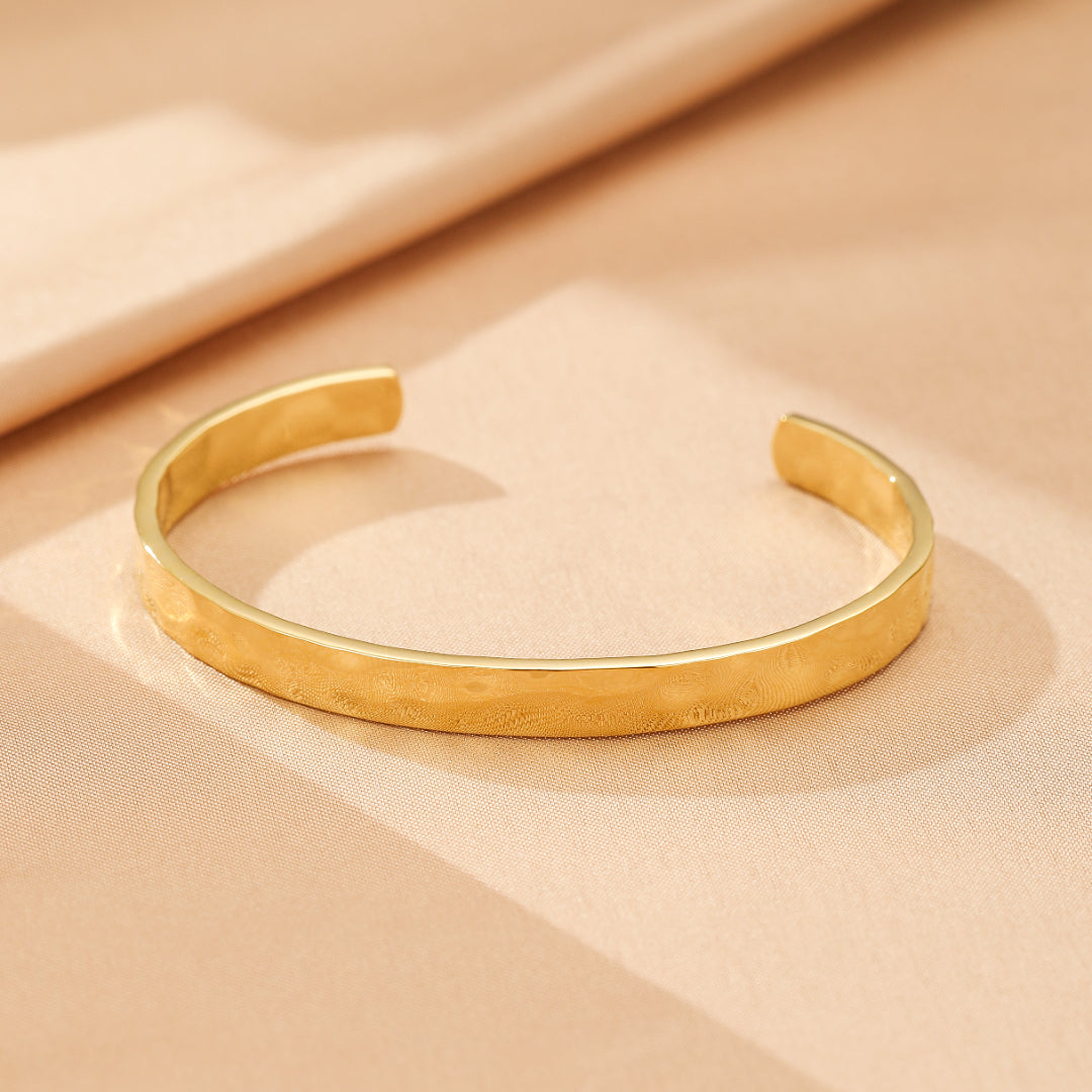 Bracelet Jonc – Éclat Solaire, Acier Inoxydable