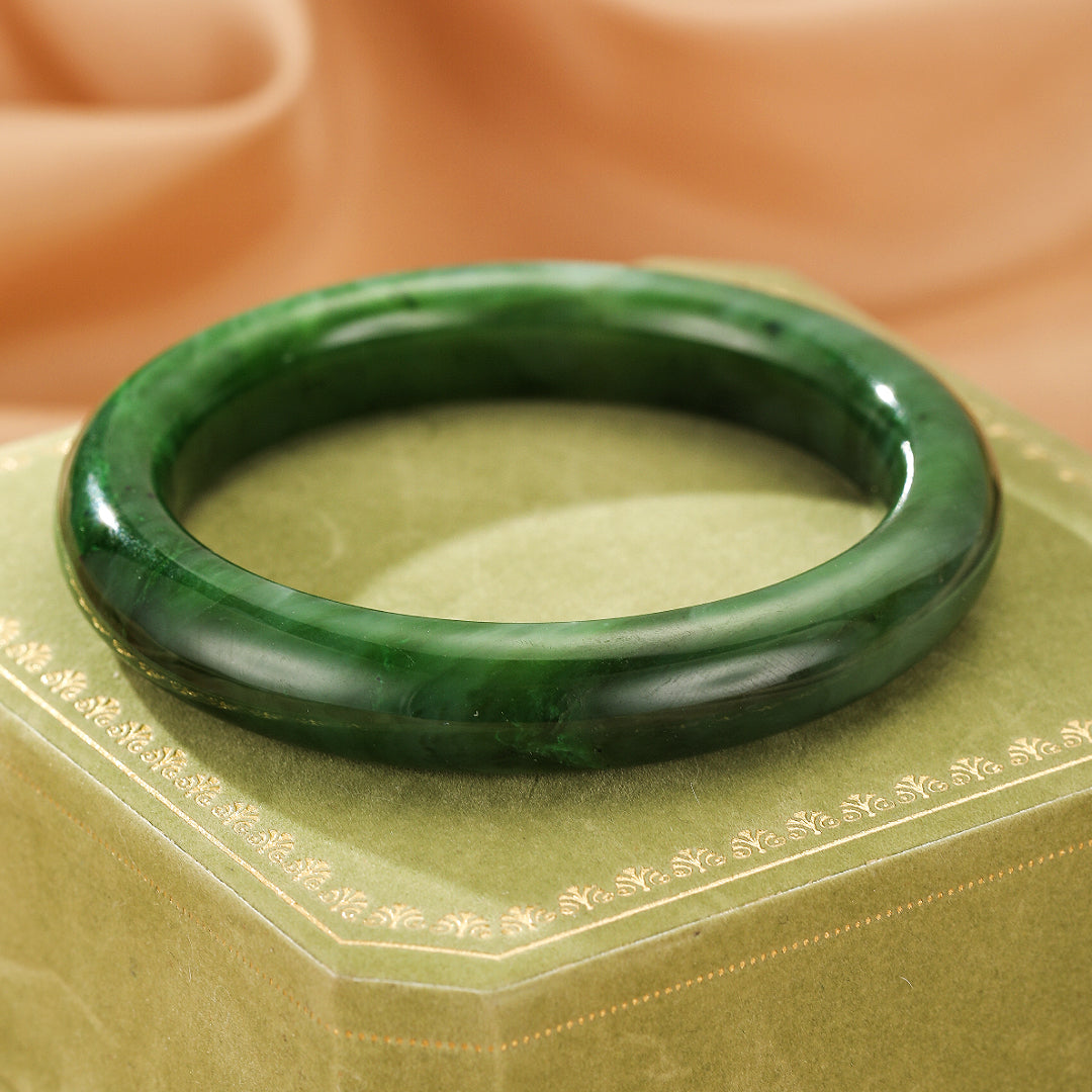 Bracelet Jonc Jade – Vert d’Eau