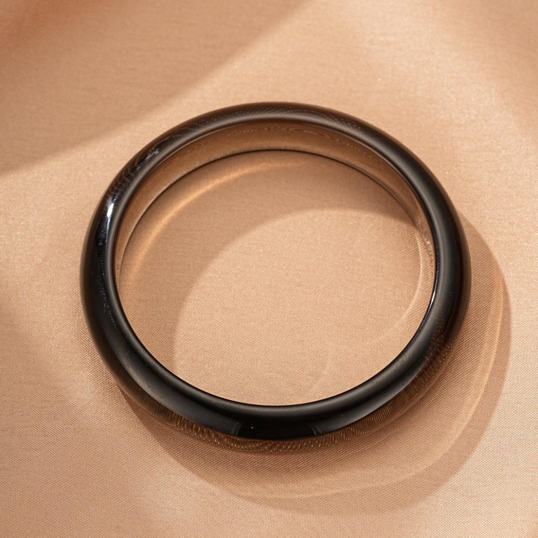 Bracelet Jonc Obsidienne – Force Silencieuse