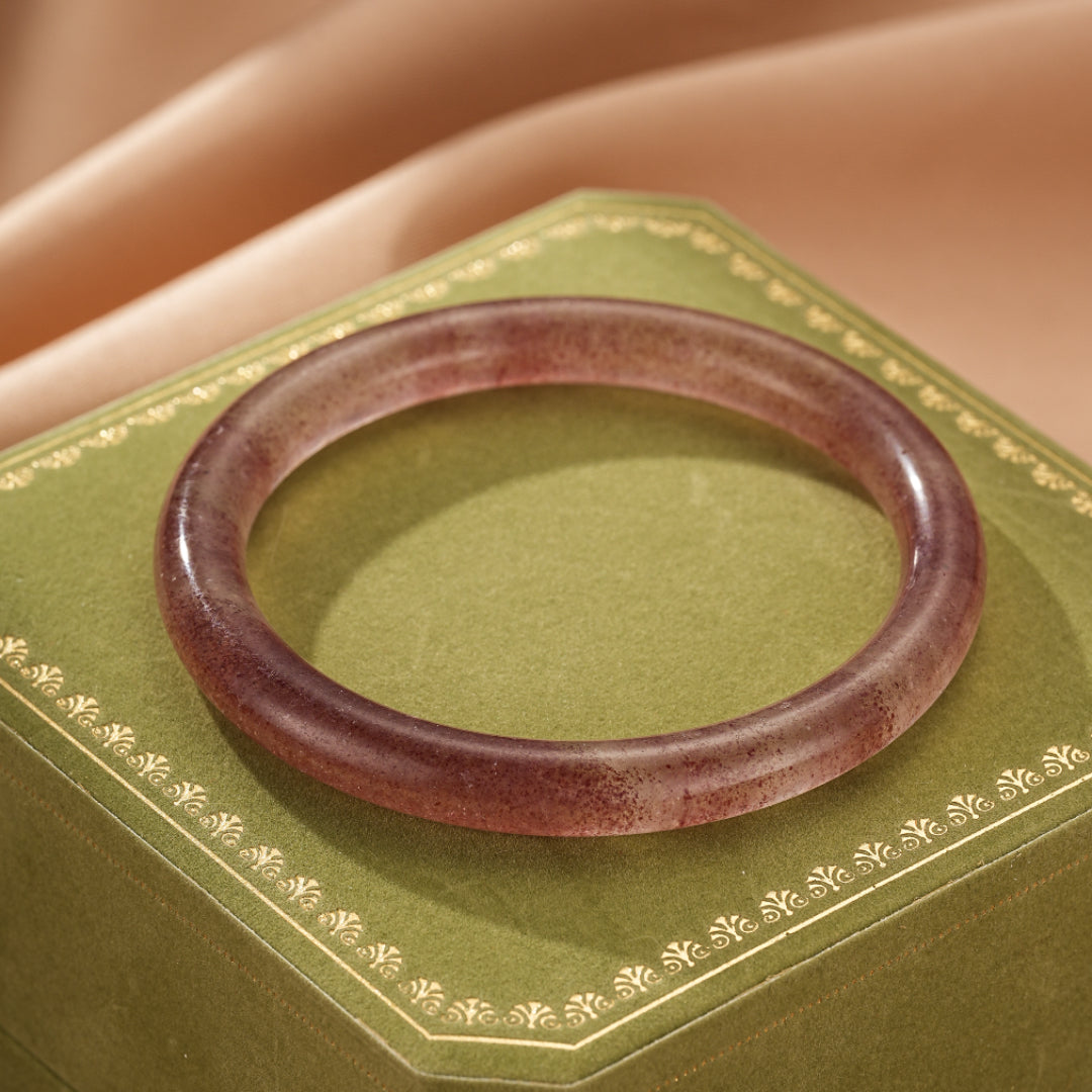 Bracelet Jonc Quartz Fraise – Douceur Radieuse