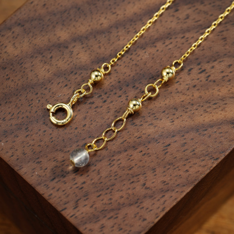 Bracelet Labradorite – Mystère, Argent Plaqué Or