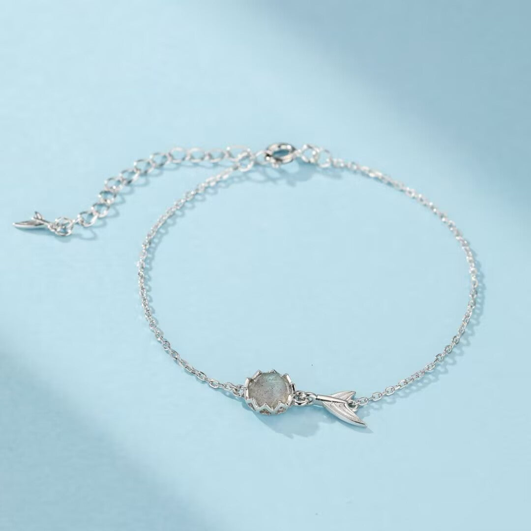 Bracelet Labradorite – Portail des Songes, Argent