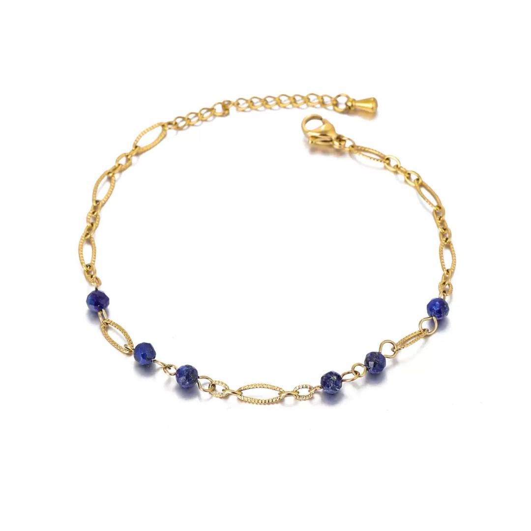Bracelet Lapis-Lazuli – Sérénité Dorée