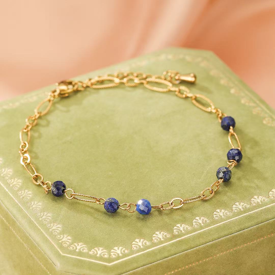Bracelet Lapis-Lazuli – Sérénité Dorée