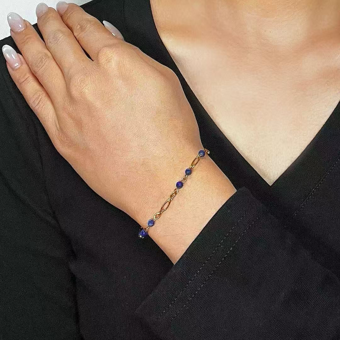 Bracelet Lapis-Lazuli – Sérénité Dorée