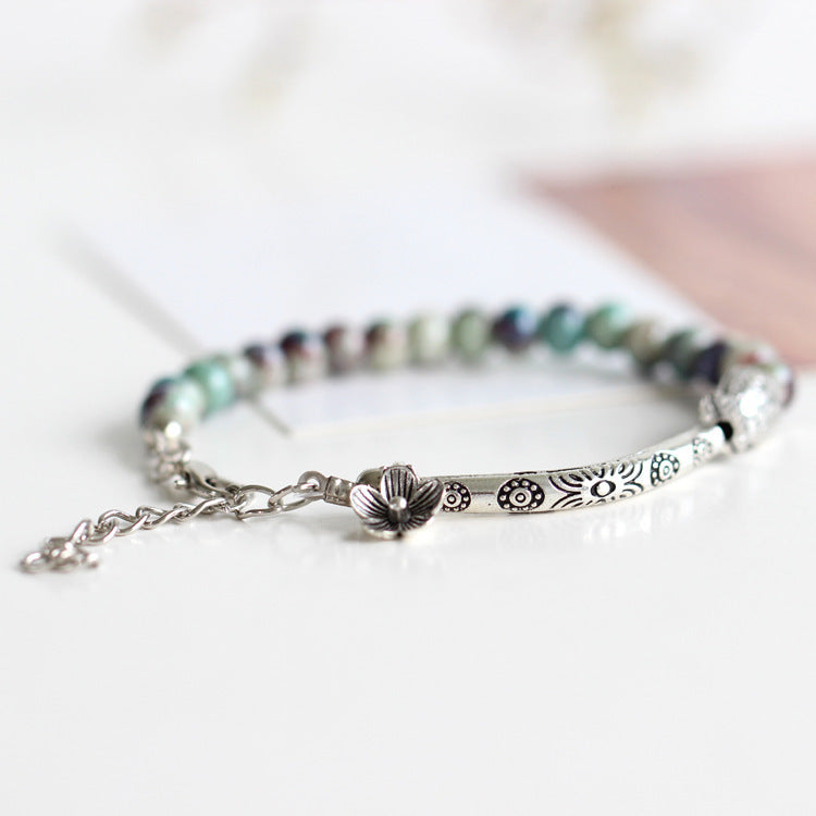 Bracelet Lotus Jaspe - Sagesse