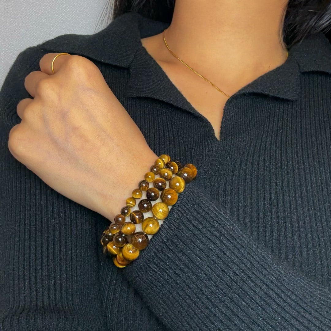 Bracelet Œil de Tigre – Force Ancestrale