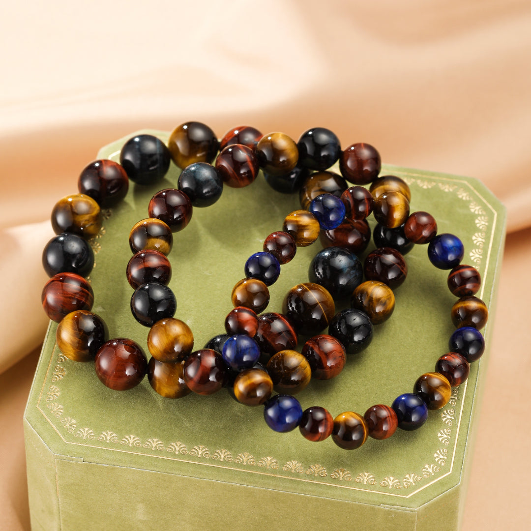 Bracelet Œil de Tigre Multicolore – Équilibre Intérieur