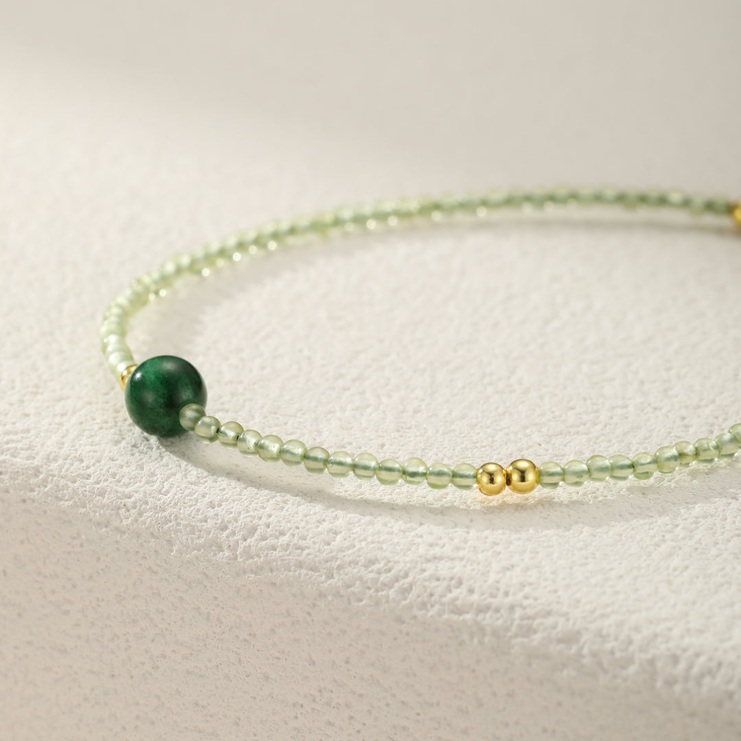 Bracelet Péridot et Jade – Vitalité Naturelle