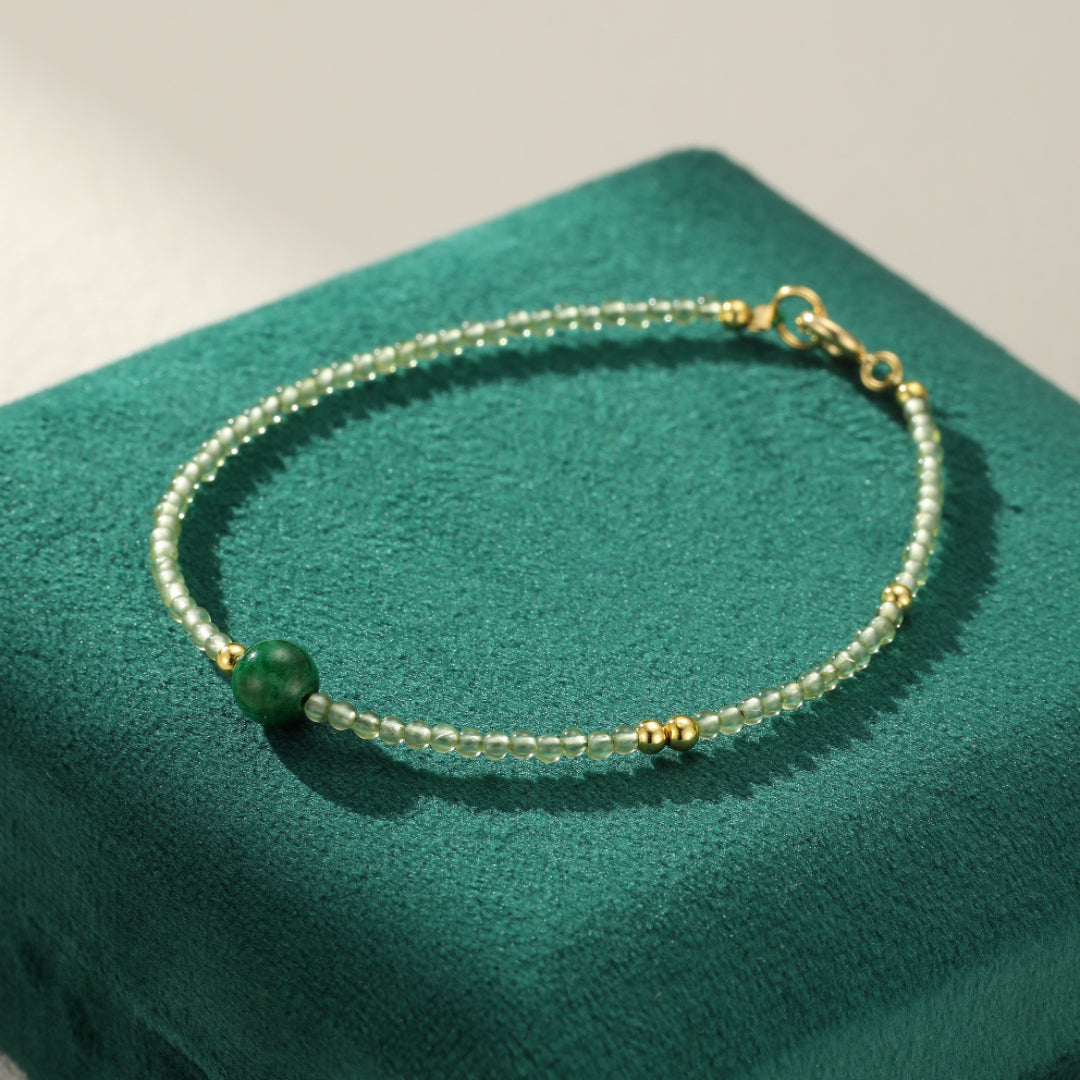 Bracelet Péridot et Jade – Vitalité Naturelle