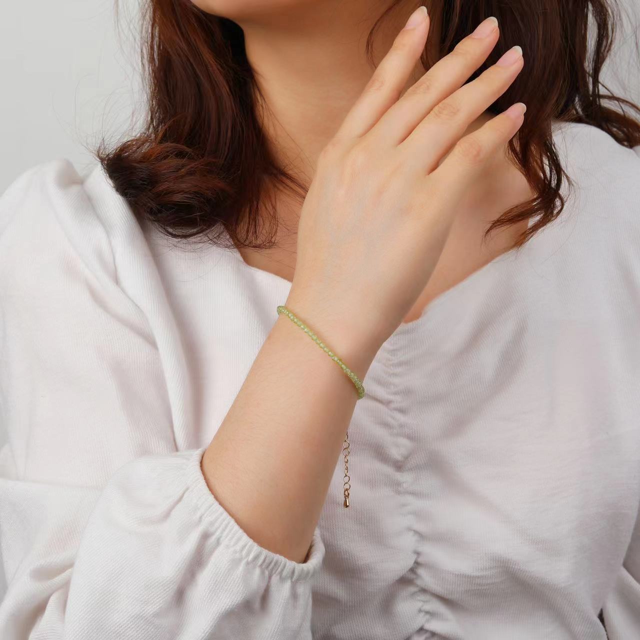 Bracelet Péridot – Rosée Verte