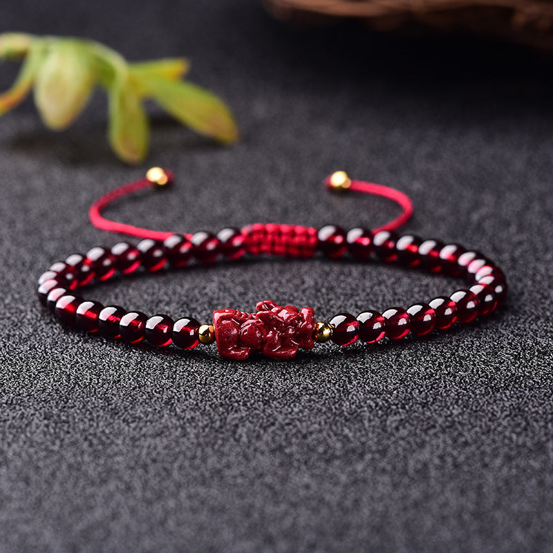 Bracelet Pi Xiu en Cinabre et Grenat – Richesse