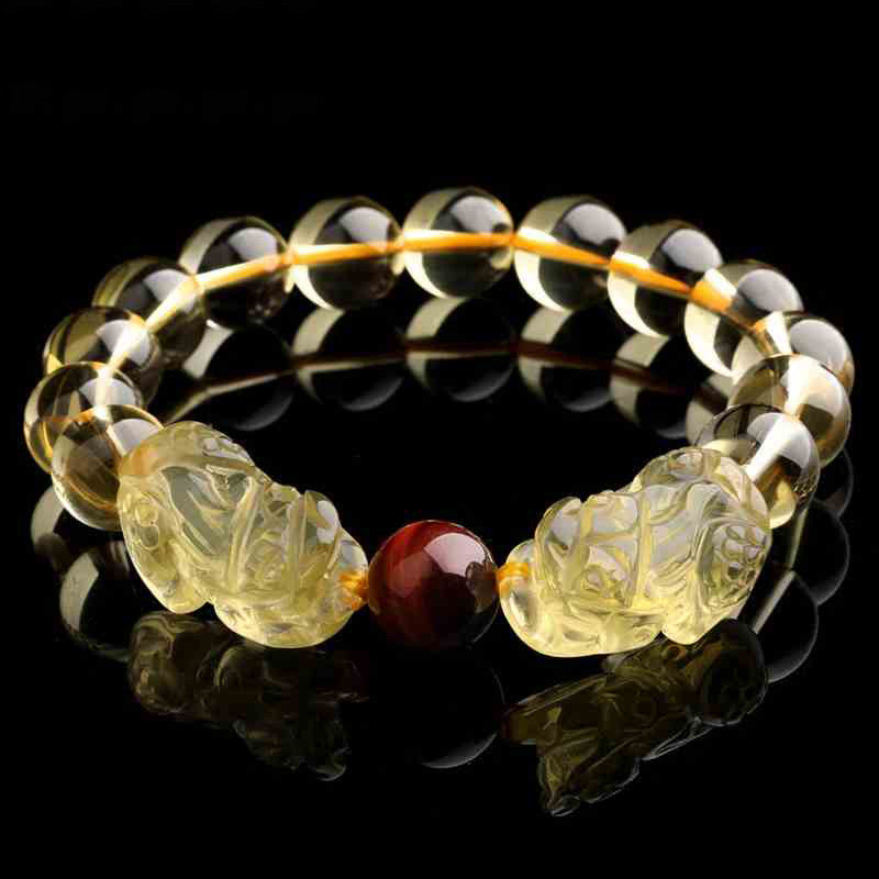 Bracelet Pi Xiu en Citrine – Prospérité Impériale