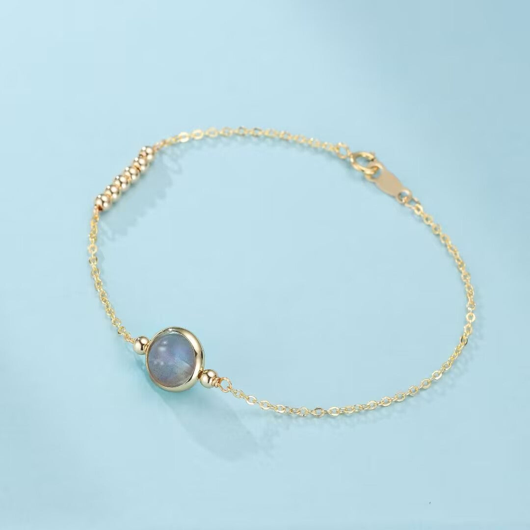 Bracelet Pierre de Lune Bleue – Clair de Rêve
