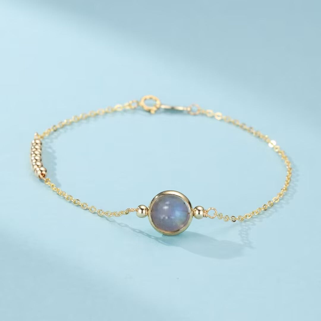 Bracelet Pierre de Lune Bleue – Clair de Rêve