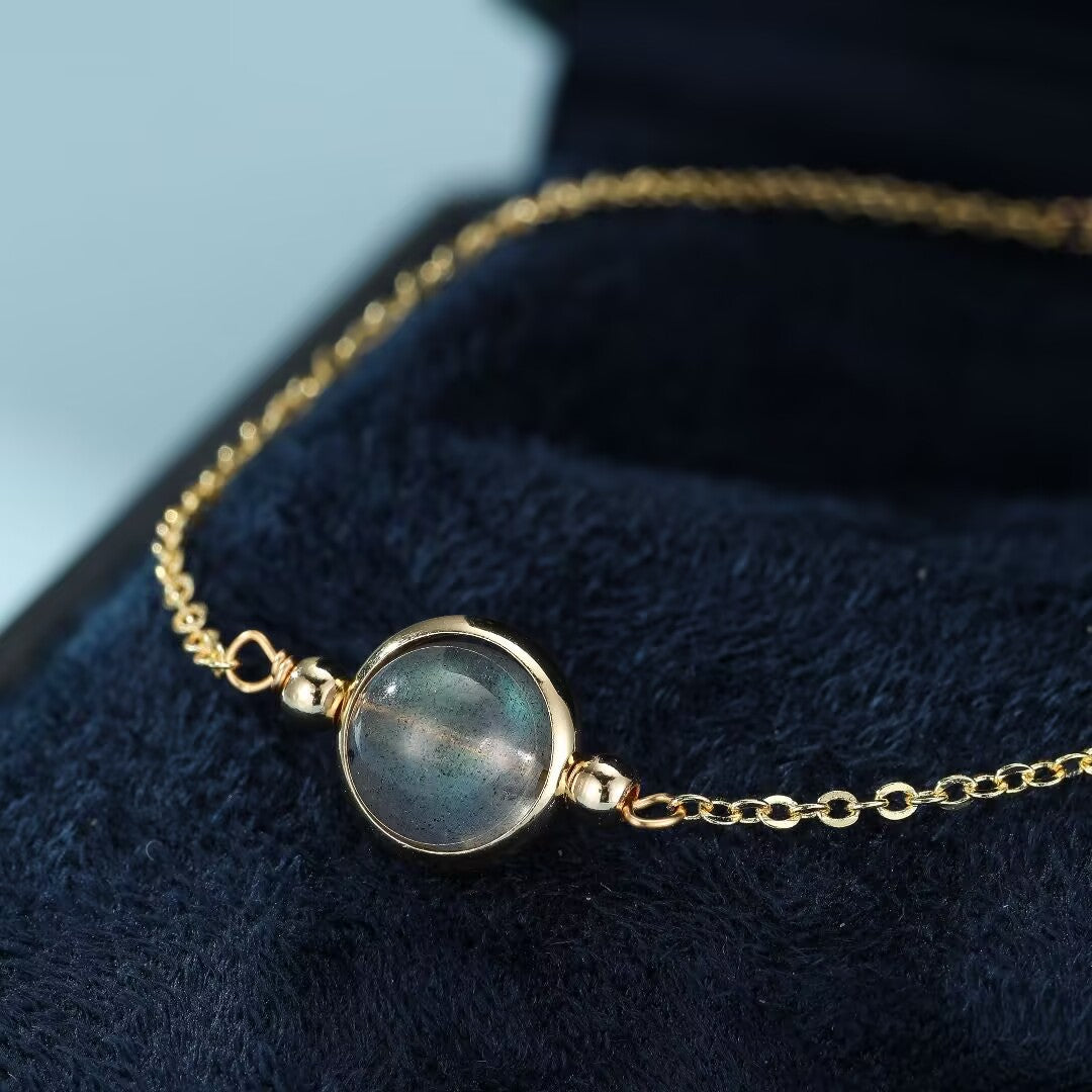 Bracelet Pierre de Lune Bleue – Clair de Rêve