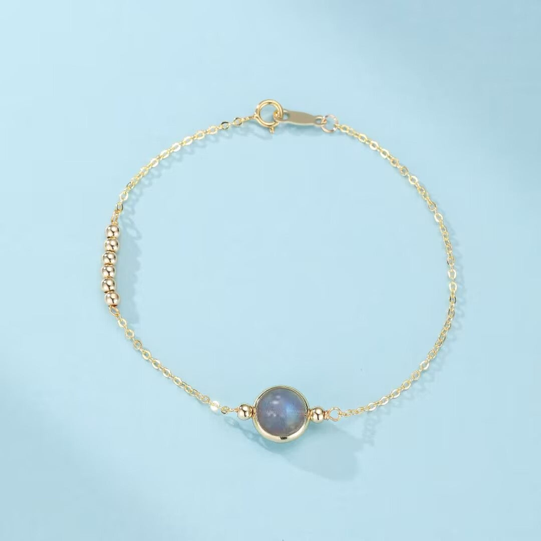 Bracelet Pierre de Lune Bleue – Clair de Rêve