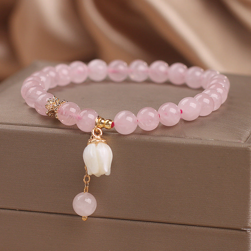 Bracelet Quartz Rose – Douceur de Tulipe