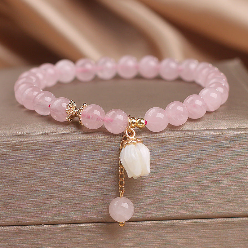 Bracelet Quartz Rose – Douceur de Tulipe